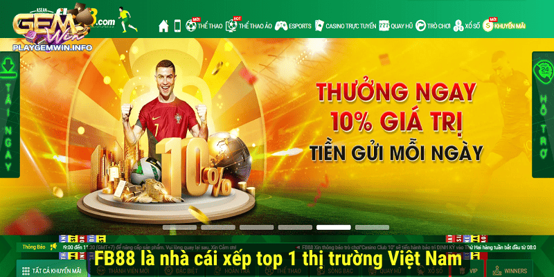 FB88 là nhà cái xếp top 1 thị trường Việt Nam